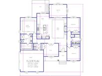 Detailed floor plan showcasing the layout of the bedrooms, bathrooms, kitchen, living spaces, and patio at 4269 Costie Allen Rd., Aynor, SC 29511
