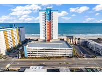 Oceanfront condo featuring a private beach, garage, and a towering view of Myrtle Beach at 1605 S Ocean Blvd. # 509, Myrtle Beach, SC 29577