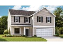 Charming two-story home featuring a spacious garage, well-manicured lawn, and neutral siding at 3053 Palma Way, Myrtle Beach, SC 29579