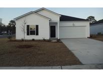 Charming one-story home with white siding, black roof, and a well-manicured front yard at 280 Warner Crossing Way, Loris, SC 29569