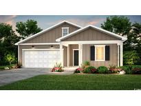 Charming single-Gathering home with a two-car garage and nicely landscaped front yard at 1022 Laconic Dr., Myrtle Beach, SC 29588