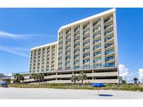 Oceanfront condominium building offers stunning views and private balconies for each unit along a pristine sandy beach at 2500 N Ocean Blvd. # 705, North Myrtle Beach, SC 29582