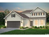 Charming two-story home with attached garage, well-maintained landscaping and neutral colored siding at 1275 Winding Creek Way, Myrtle Beach, SC 29588
