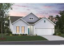 Charming one-story home with white siding, a two-car garage, and a well-manicured front lawn at 791 Wailea Circle, Little River, SC 29566