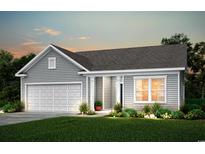 Charming home featuring a two-car garage, well-maintained lawn, and beautiful landscaping at 257 Hawks Run Dr., Calabash, NC 28467