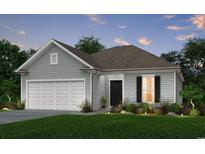 Charming one-story home with a gray exterior, well-manicured lawn, and a two-car garage at 293 Eagle Claw Dr., Calabash, NC 28467