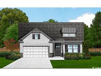 Charming single-Gathering home with a gray roof, white siding and a two car garage at 516 Honeyhill Loop, Conway, SC 29526