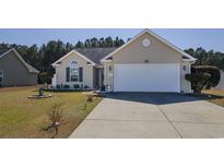 Charming single-story home with well-manicured lawn and attached two-car garage at 304 Carolina Springs Ct., Conway, SC 29527