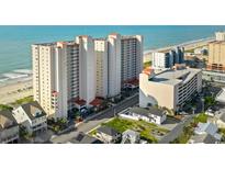 A stunning view of this beachfront condo with lovely blue water and a sandy beach at 1625 S Ocean Blvd. # 802, North Myrtle Beach, SC 29582
