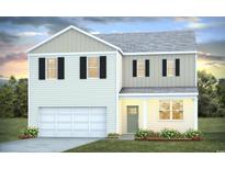 Charming two-story home with white siding, black shutters and an attached two-car garage at 356 Rookroost Circle, Conway, SC 29526