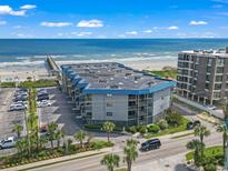 Scenic aerial view of a condo complex with access to the beach and pier at 6000 North Ocean Blvd. # 204, North Myrtle Beach, SC 29582