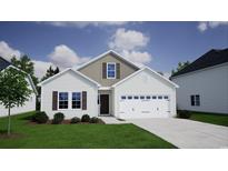 Charming single-Gathering home with white siding and a two-car garage at 495 Wagner Cir., Conway, SC 29526