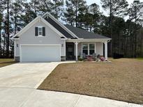Charming single-story home boasts a well-manicured lawn and attached two-car garage at 2441 Capri Court, Conway, SC 29527