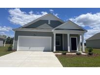Charming single-Gathering home featuring a two-car garage, a well-manicured lawn, and a modern design at 619 Castillo Dr., Loris, SC 29569