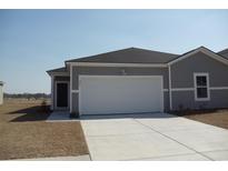 New construction home featuring a two-car garage and concrete driveway for easy parking at 243 Warner Crossing Way, Loris, SC 29569