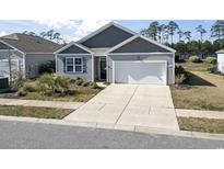 Charming single-story home featuring a well-manicured lawn, two car garage, and neutral siding at 2848 Ophelia Way, Myrtle Beach, SC 29577