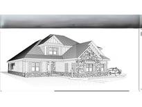 Rendering of a two-story house with stone accents and a car in the driveway at 6013 Blease Ct., Myrtle Beach, SC 29588