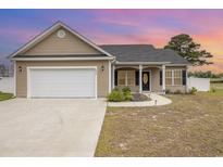 Charming home featuring a manicured lawn, attached garage, and a welcoming front entrance at 6392 Highway 378, Conway, SC 29527