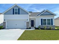 Charming single-Gathering home featuring a two-car garage and manicured lawn at 419 Lifestyle Court, Surfside Beach, SC 29575