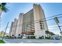 Stunning condominium building featuring multiple balconies and an eye-catching facade at 1625 S Ocean Blvd. # 1604, North Myrtle Beach, SC 29582
