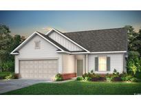 Charming one-story home featuring a two-car garage, landscaped front yard, and a welcoming front entrance at 2508 Watershed Way, Longs, SC 29568