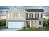 Charming two-story home featuring a two-car garage, well-manicured lawn and a covered front porch at 736 Choctaw Dr., Conway, SC 29526
