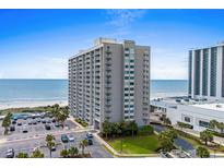 Beautiful oceanfront condo building offers stunning views and convenient parking at 9820 Queensway Blvd. # 105, Myrtle Beach, SC 29572