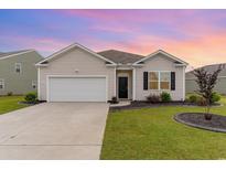 Charming single-story home with a manicured lawn and a one car garage in a well maintained community at 1135 Sennema Circle, Myrtle Beach, SC 29588