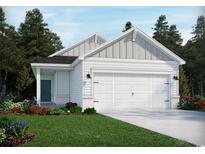 Charming single-Gathering home featuring a two-car garage, complemented by well-manicured landscaping and a welcoming entrance at 900 Cypress Preserve Circle, Longs, SC 29568