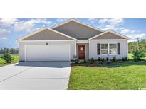 Charming single-story home featuring a light gray facade, attached garage, and well-maintained front lawn at 509 Blissful Ln., Little River, SC 29566