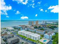 Expansive aerial view showcasing the beautiful beachfront location and community amenities at 191 Maison Dr. # B-323, Myrtle Beach, SC 29572