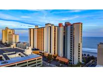 Stunning exterior view of an oceanfront condominium building at 2710 N Ocean Blvd. # 804, Myrtle Beach, SC 29577