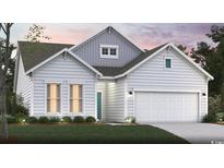 Charming single-story home with a symmetrical facade, attached garage, and well-manicured lawn at 4008 Braid Ct., Myrtle Beach, SC 29588
