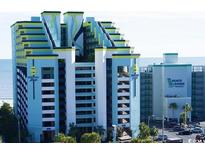 Beautifully constructed Monterey Bay resort building with ocean views and attractive architecture at 6804 N Ocean Blvd. # 1133, Myrtle Beach, SC 29572