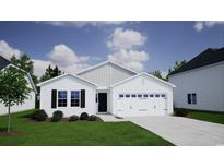Charming single-Gathering home with an attached garage and a well-manicured lawn at 202 Meadow Sweet Pl, Conway, SC 29526