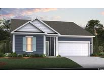 Charming single-story home with a two-car garage, a well-manicured lawn, and pleasant curb appeal at 4004 Braid Ct., Myrtle Beach, SC 29588