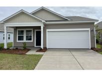 Charming single-story home with a two-car garage and well-manicured lawn at 610 Muster Field Ct., Conway, SC 29526