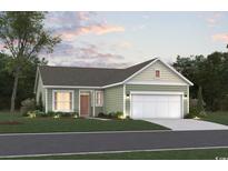 Charming single-story home with a two-car garage and well-manicured lawn showcasing its inviting curb appeal at 362 Kapalua Loop, Little River, SC 29566