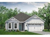 Charming single-story home featuring a two-car garage and a beautifully landscaped front yard with mature trees at 1192 Halter Pl., Calabash, NC 28467