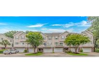 Beautifully landscaped townhomes with a combination of brick and neutral siding, and well-maintained lawns under a blue sky at 601 Hillside Dr. N # 302, North Myrtle Beach, SC 29582