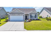 Charming one-story home with a well-manicured lawn and an attached two-car garage at 1451 Virginia Pine Dr., Longs, SC 29568