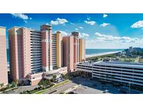 Stunning exterior view of the condo complex, showcasing the beachfront location and multi-story architecture at 2801 S Ocean Blvd. # 538, North Myrtle Beach, SC 29582