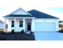 Charming single-Gathering home featuring a two-car garage, inviting front porch and well-maintained landscaping at 401 Glade Ct., Loris, SC 29569