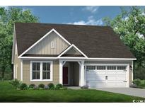 Charming single-story home featuring a two-car garage and manicured front lawn at 544 Sheepbridge Way, Loris, SC 29569