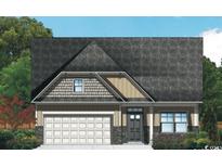 Charming single-story home featuring stone accents, attached garage, and well-manicured landscaping at 1021 Jase Dr., Longs, SC 29568