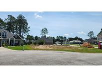 View of a residential lot under construction with foundation in a wooded area at 800 Stone Pine Ct., Loris, SC 29569