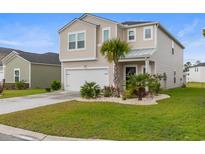 Charming two-story home with a well-manicured lawn and attached two-car garage at 1078 Saltgrass Way, Myrtle Beach, SC 29588
