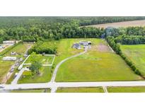 Expansive property featuring a well-maintained home, large yard, outbuildings, and surrounding natural landscape at 4486 Bethel Rd., Aynor, SC 29511
