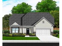 Charming single-story home with stone accents, vinyl siding, and an attached two-car garage at 419 White Willow Way, Longs, SC 29568