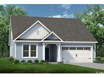 Charming single-story home with light blue siding, white trim, and a two-car garage on a well-maintained lawn at 524 Sheepbridge Way, Loris, SC 29569